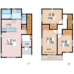 柳原戸建　F棟の物件間取画像